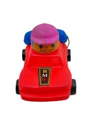 1980's Türk Malı Enhoş Üfleme Plâstik Oyuncak Telefonlu BMW Turbo Yarış Aracı (Sıfır Ürün) AOB4568 - 3