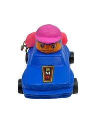 1980's Türk Malı Enhoş Üfleme Plâstik Oyuncak Telefonlu BMW Turbo Yarış Aracı (Sıfır Ürün) AOB4569 - 3