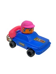 1980's Türk Malı Enhoş Üfleme Plâstik Oyuncak Telefonlu BMW Turbo Yarış Aracı (Sıfır Ürün) AOB4569 - 4