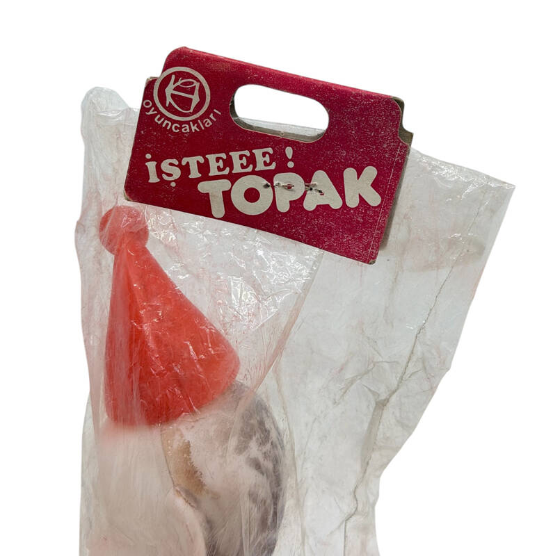 1980's Türk Malı Enhoş Üfleme Plâstik Sevimli Topak Akordiyonlu Oyuncak Palyaço (Sıfır Ürün) *Nadir* AOB5191 - 3