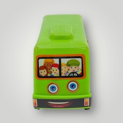 1980's Türk Malı Erbay Üfleme Plâstik Oyuncak Okul Otobüsü (Sıfır Ürün) AOB5010 - 3