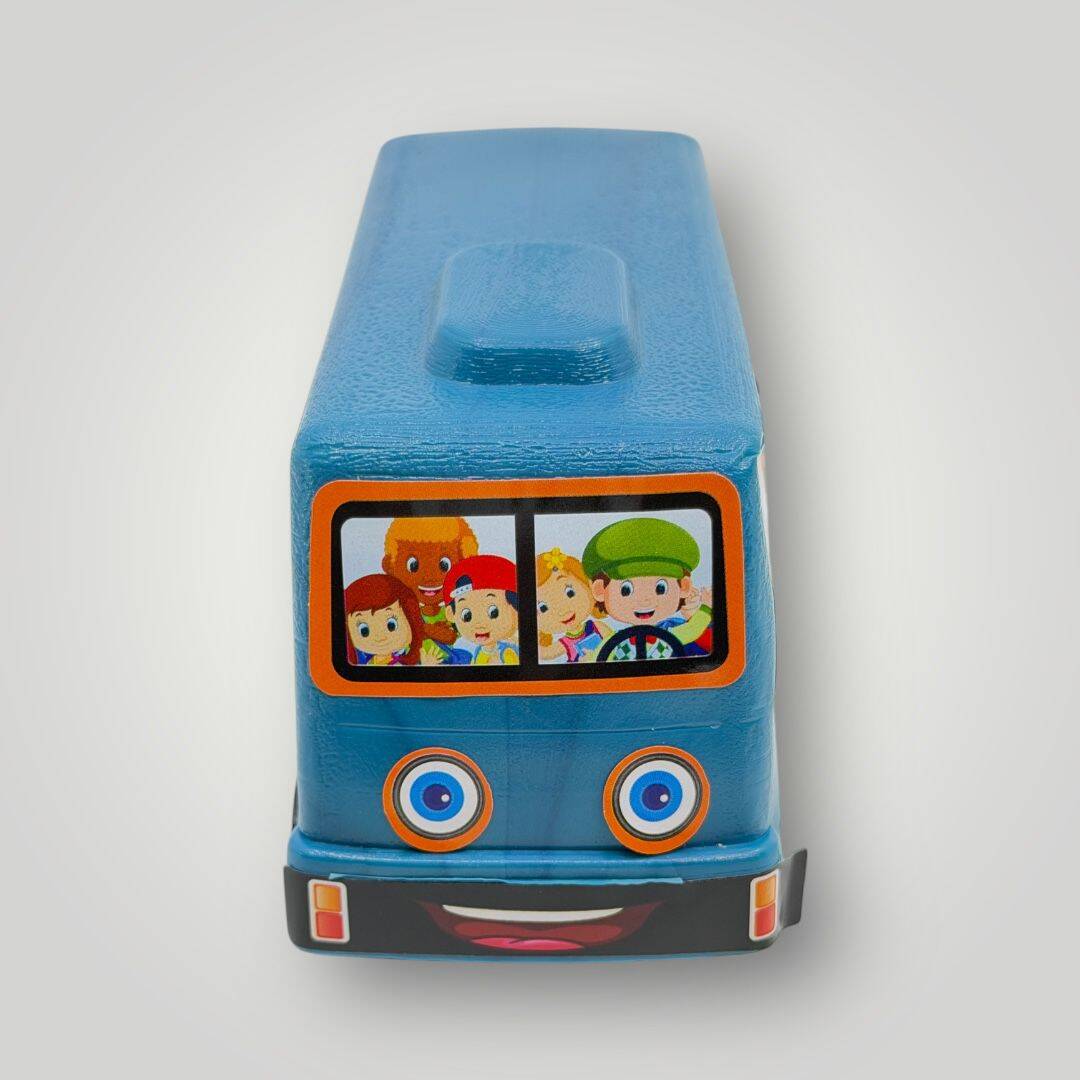 1980's Türk Malı Erbay Üfleme Plâstik Oyuncak Okul Otobüsü (Sıfır Ürün) AOB5012 - 3