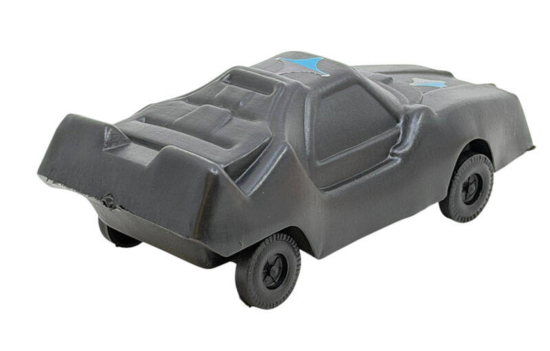 1980's Türk Malı Garip Üfleme Plâstik Oyuncak Kara Şimşek Araba (Sıfır Ürün) AOB6260 - 5