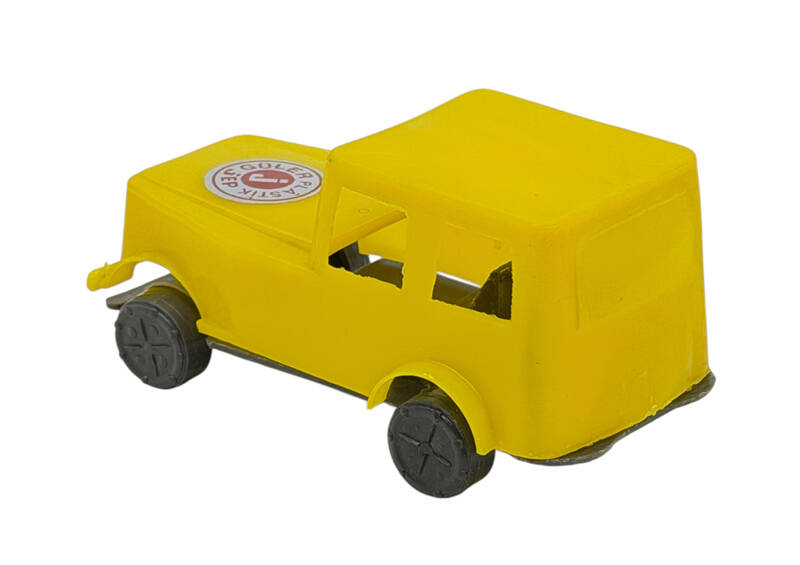 1980's Türk Malı Güler Kabuk Plâstik Oyuncak Jeep Aracı (Sıfır Ürün) AOB5173 - 5