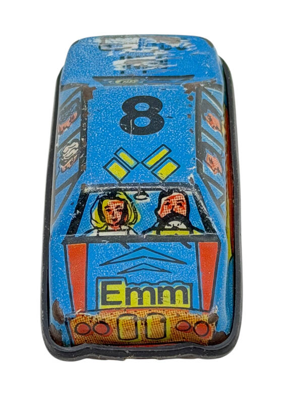 1980's Türk Malı Gürel Marka Teneke Oyuncak Mini Otomobil AOB5178 - 2