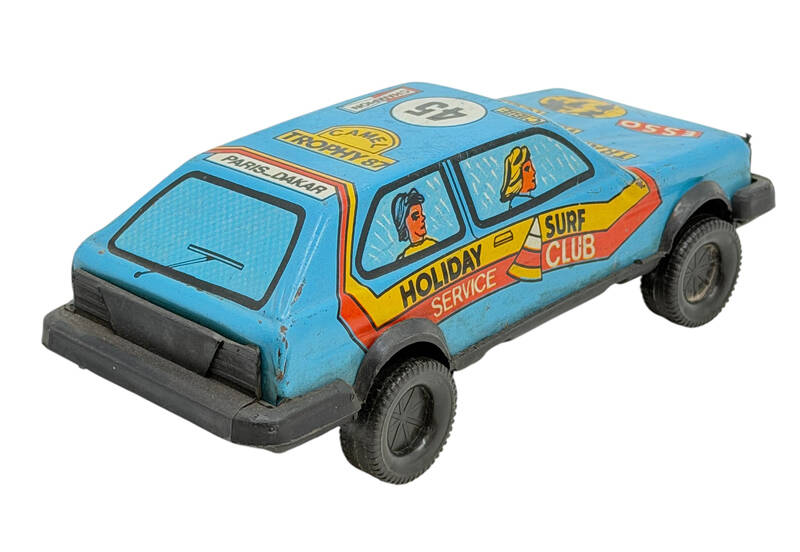 1980's Türk Malı Gürel Teneke Oyuncak VW Golf Araba AOB5190 - 4