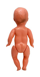 1980's Türk Malı Kızılkaya Üfleme Plâstik Oyuncak Kel Bebek AOB5192 - 2