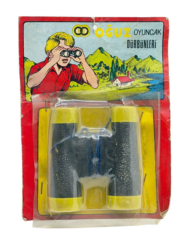 1980's Türk Malı Oğuz Plâstik Oyuncak Kartelalı Dürbün (Sıfır Ürün) AOB5106 - 1