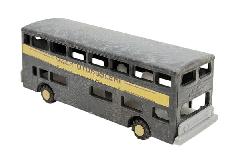 1980's Türk Malı Özer Plâstik Oyuncak Otobüs (Sıfır Ürün) *Ultra Nadir* AOB5171 - 3