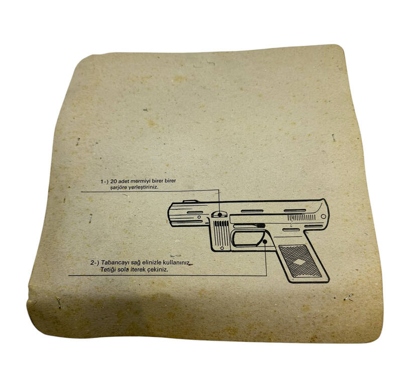 1980's Türk Malı Seloplast Kartelalı Oyuncak Tabanca (Sıfır Ürün) AOB5107 - 2