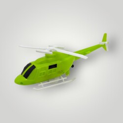 1980's Türk Malı Tunay İpinden Kurmalı Tekerlekli Plâstik Oyuncak Helikopter (Sıfır Ürün) AOB5007 - 1
