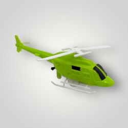 1980's Türk Malı Tunay İpinden Kurmalı Tekerlekli Plâstik Oyuncak Helikopter (Sıfır Ürün) AOB5007 - 4