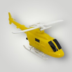 1980's Türk Malı Tunay İpinden Kurmalı Tekerlekli Plâstik Oyuncak Helikopter (Sıfır Ürün) AOB5008 - 4
