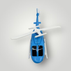 1980's Türk Malı Tunay İpinden Kurmalı Tekerlekli Plâstik Oyuncak Helikopter (Sıfır Ürün) AOB5009 - 3