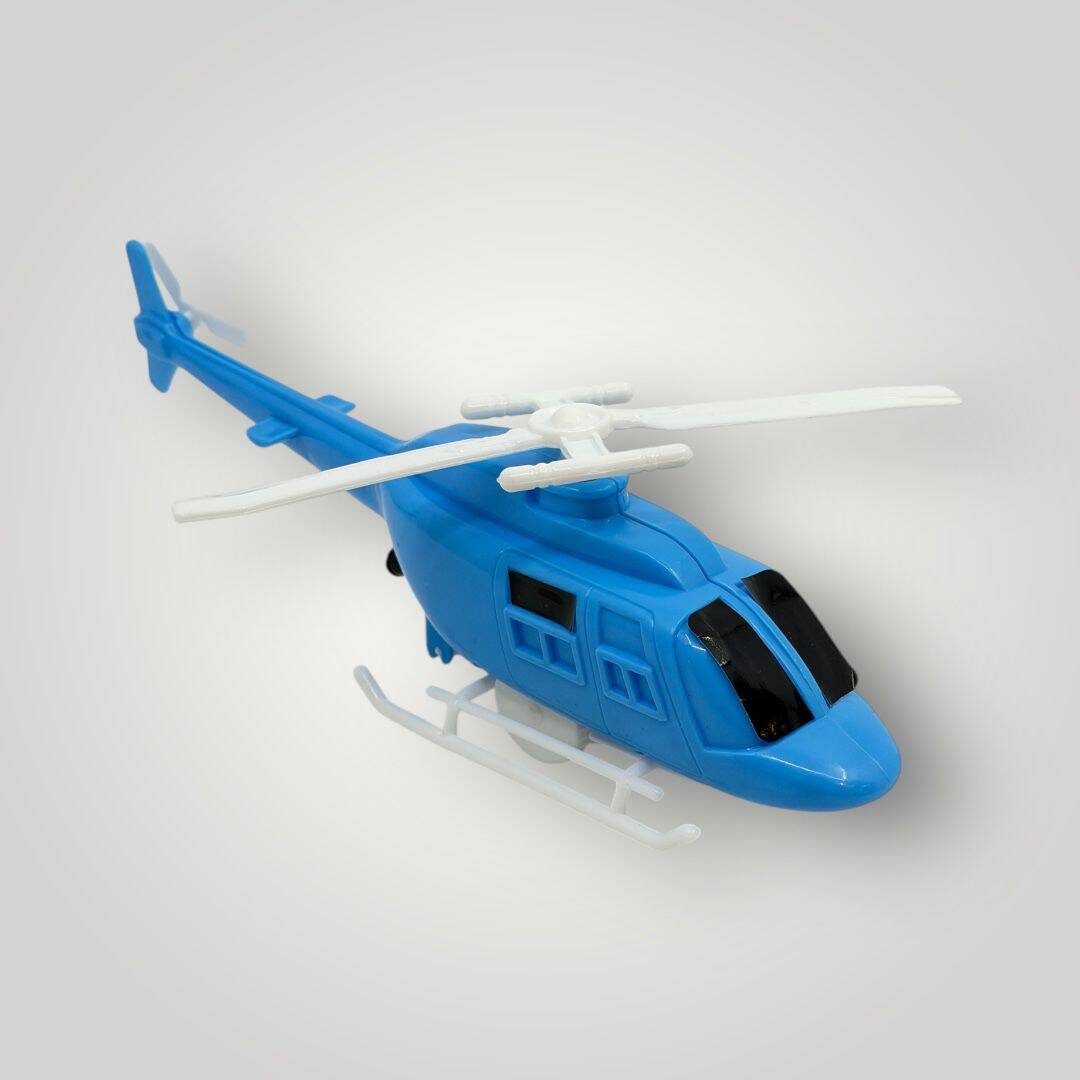 1980's Türk Malı Tunay İpinden Kurmalı Tekerlekli Plâstik Oyuncak Helikopter (Sıfır Ürün) AOB5009 - 4