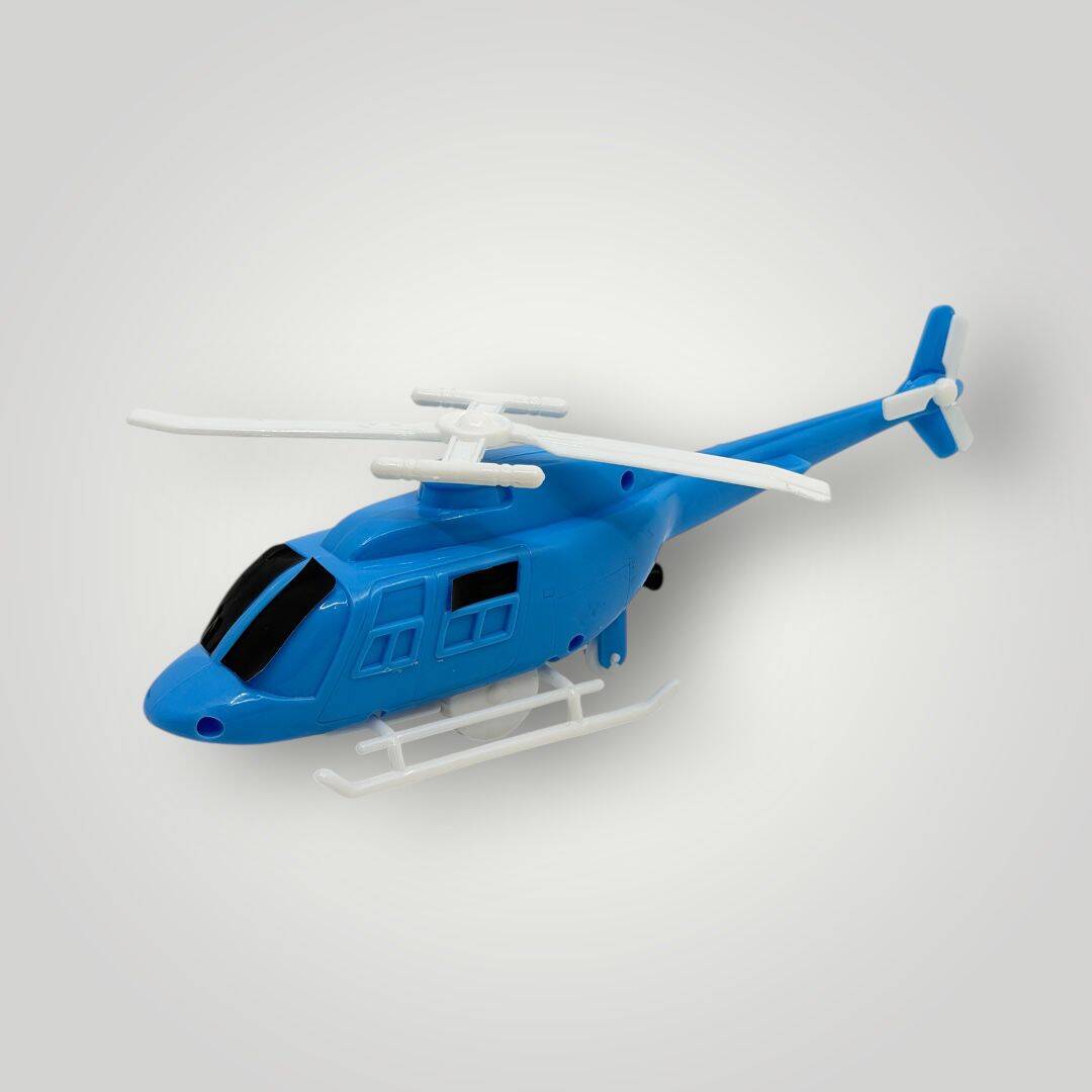 1980's Türk Malı Tunay İpinden Kurmalı Tekerlekli Plâstik Oyuncak Helikopter (Sıfır Ürün) AOB5009 - 6