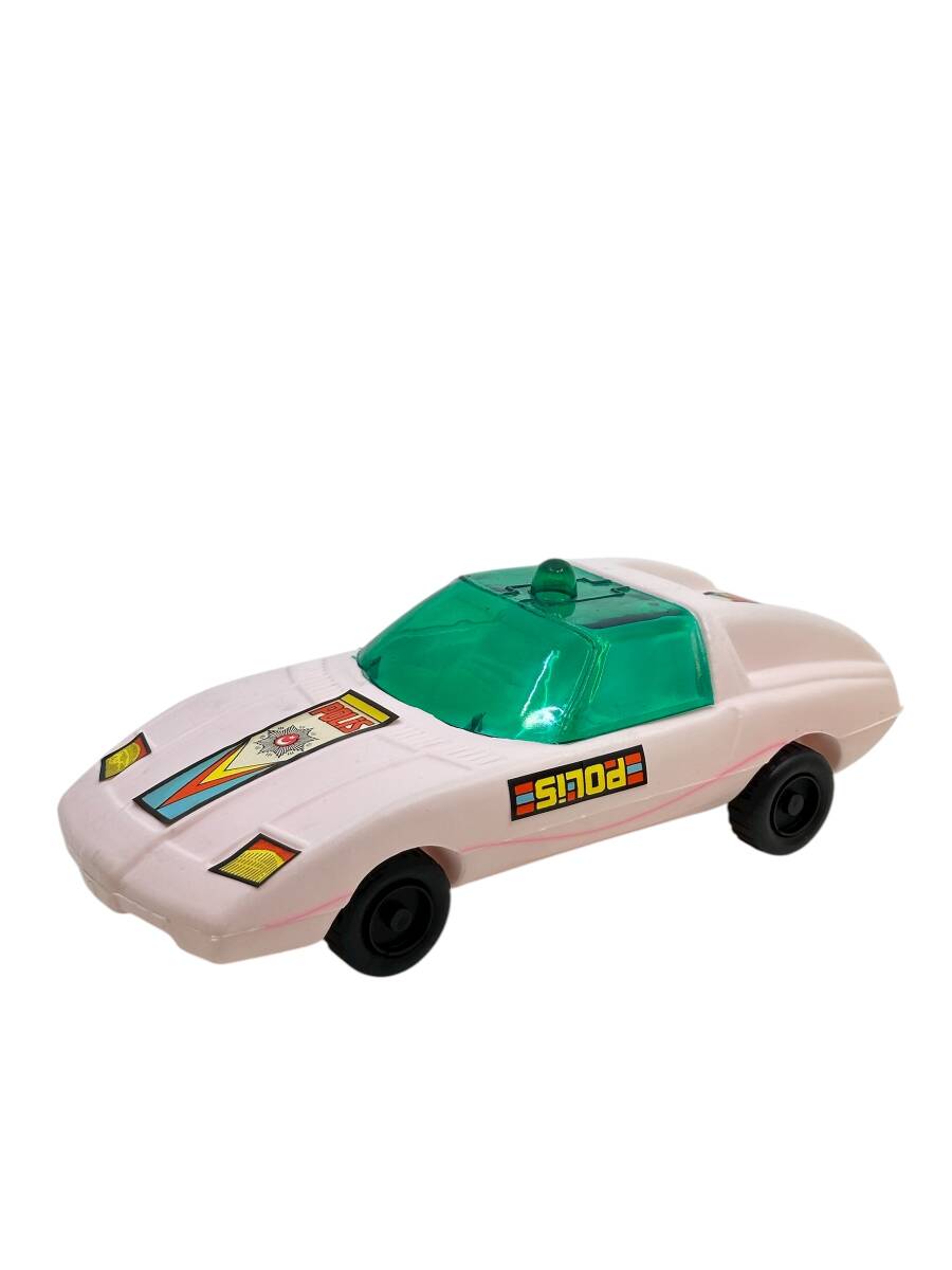 1980's Türk Malı Yalçın Üfleme Plâstik Oyuncak Polis Aracı (Sıfır Ürün) AOB4571 - 8