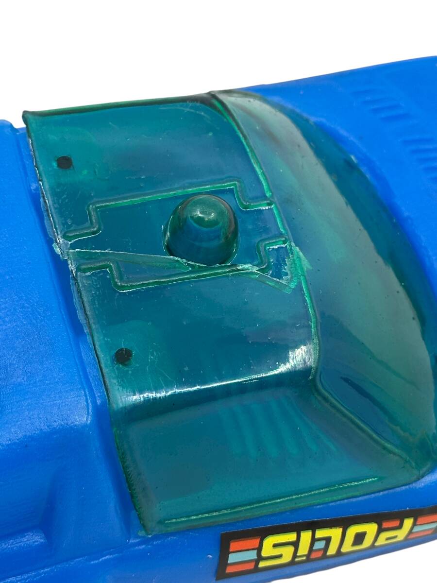 1980's Türk Malı Yalçın Üfleme Plâstik Oyuncak Polis Aracı (Sıfır Ürün) AOB4572 - 7