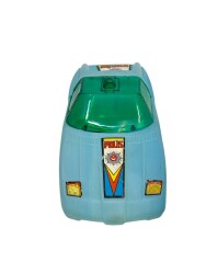 1980's Türk Malı Yalçın Üfleme Plâstik Oyuncak Polis Aracı (Sıfır Ürün) AOB4573 - 3