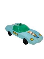 1980's Türk Malı Yalçın Üfleme Plâstik Oyuncak Polis Aracı (Sıfır Ürün) AOB4573 - 4