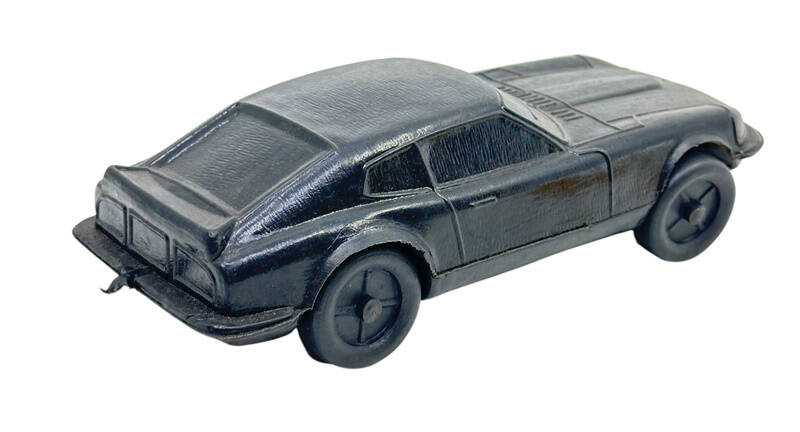 1980's Üfleme Plastik Oyuncak Kara Şimşek Araba AOB5417 - 3