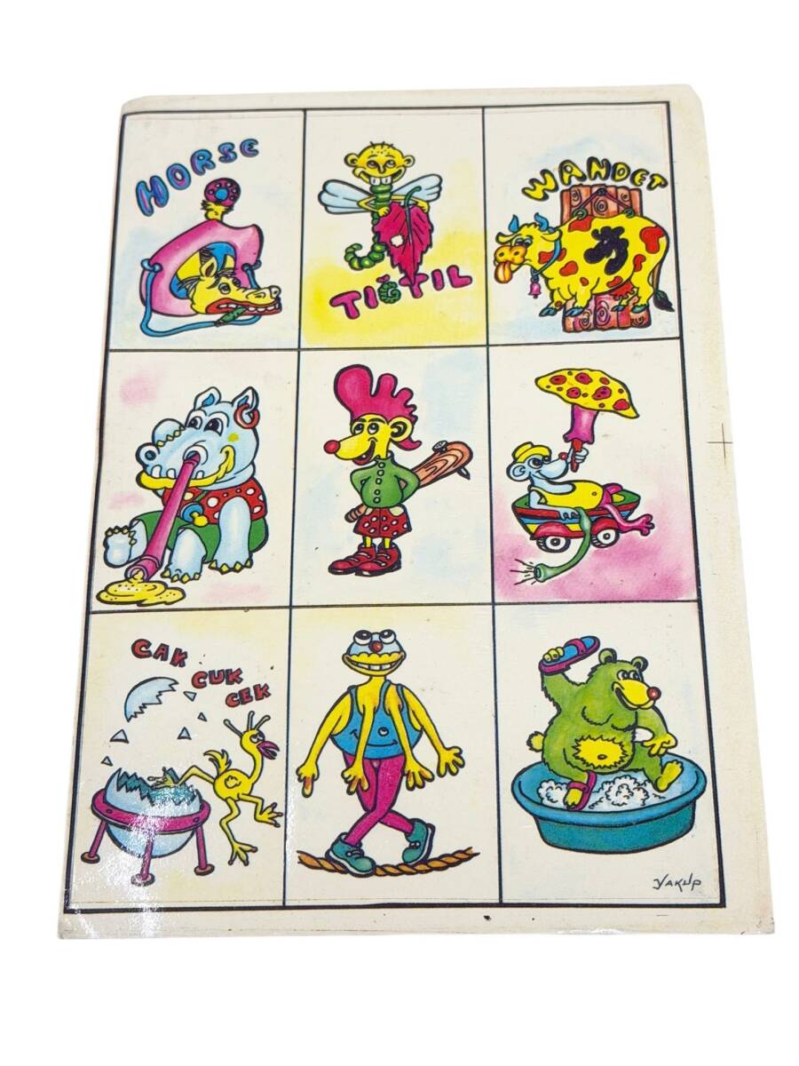 1980's Yakup İmzalı Karikatür Sheet – Türk Retro Mizah Sticker Çıkartma AKS2109 - 1