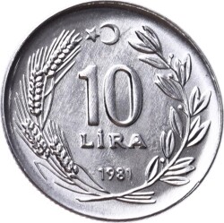 1981 Yılı 10 Lira - ÇİL TCM3136 - Gökçekoleksiyon