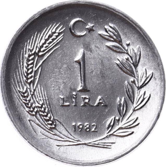 1982 Yılı 1 Lira - ÇİL TCM3144 - 3