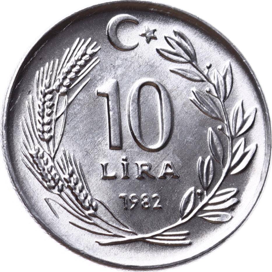 1982 Yılı 10 Lira - ÇİL TCM3137 - 1