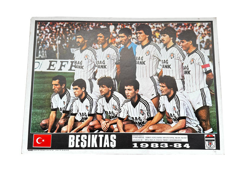 1983-84 Sezonu Beşiktaş Oyuncu Kadrosu Kartpostal (Büyük Boy) KRT21935 - 1
