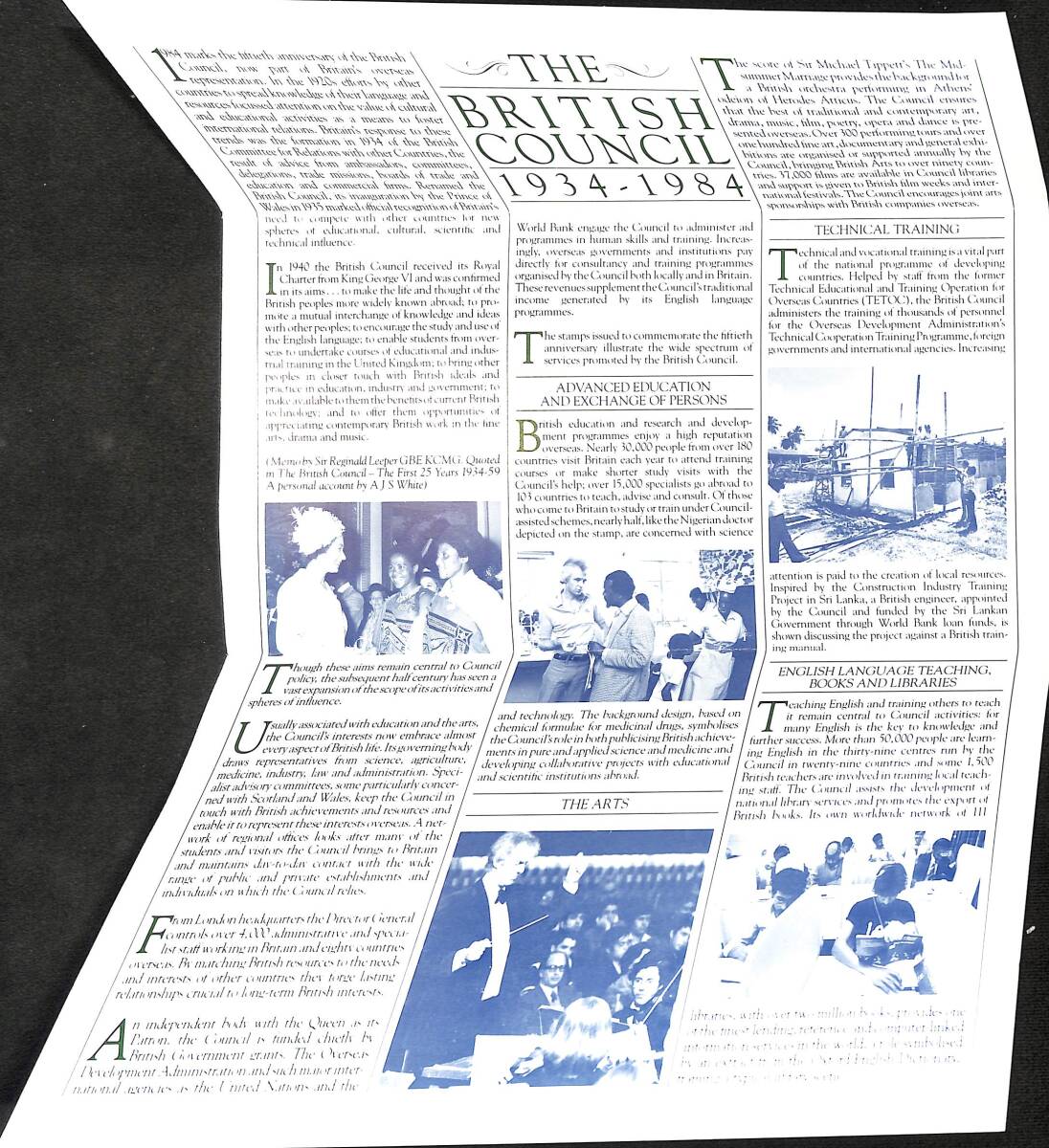 1984 British Council 1934-1984 Royal Mail Hatıra Pul Seti - Orjinal Föyüyle PPT2365 - 3