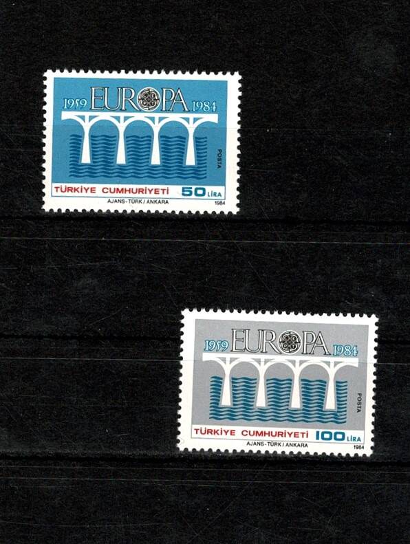 1984 Europa CEPT'in 25. Yılı Köprüler Tam Seri Pul - Damgasız (MNH) PPT2521 - 1