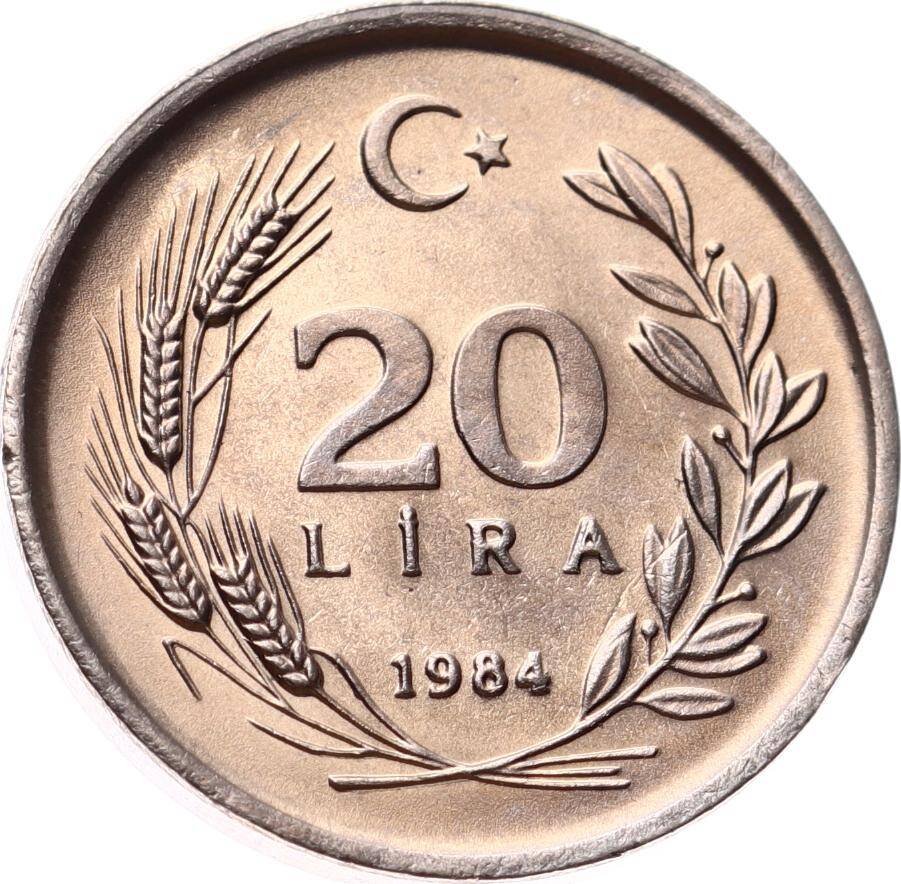 1984 Yılı 20 Lira - ÇİL TCM3256 - 1