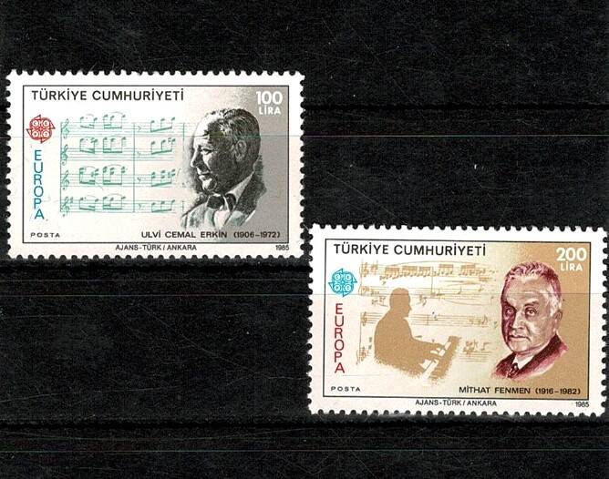 1985 Europa CEPT Avrupa Müzik Yılı Tam Seri Pul - Damgasız (MNH) PPT2505 - 1
