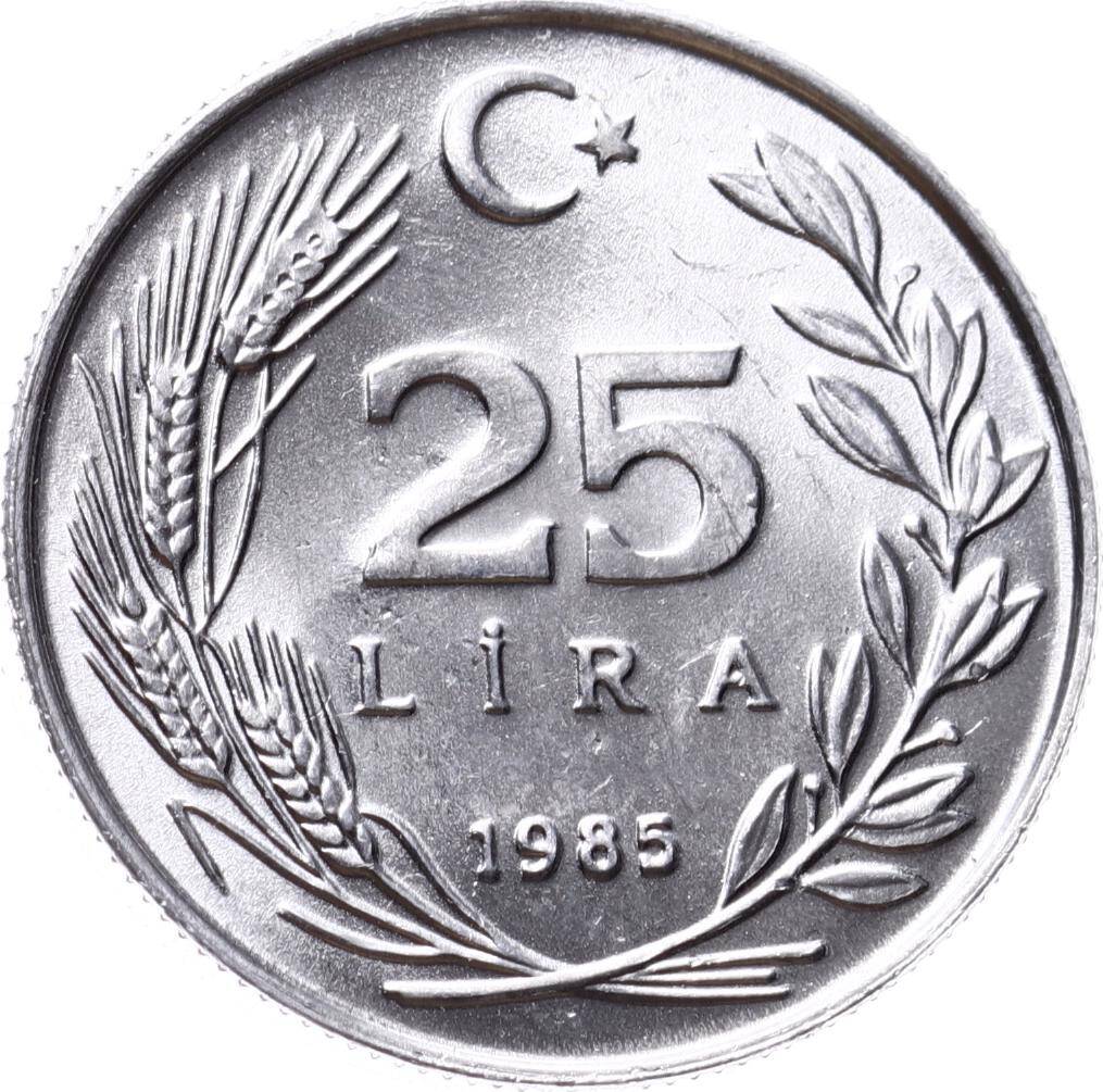 1985 Yılı 25 Lira - ÇİL TCM3140 - 1