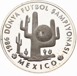 1986 - Dünya Futbol Şampiyonası Meksika - 1 Kaktüs Gümüş Hatıra Para TCH249 - 1