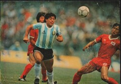 1986 Dünya Kupası Arjantin - Güney Kore Maçında Maradona Büyükboy KRT5463 - Gökçekoleksiyon
