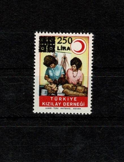 1986 Türkiye Kızılay Derneği Sağlık Eğitimi Temalı 250 Lira Sürşarjlı Pul - MNH PPT2586 - 1