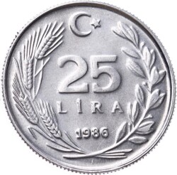 1986 Yılı 25 Lira - ÇİL TCM3229 - 3
