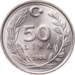 1986 Yılı 50 Lira - ÇİL TCM3154 - Gökçekoleksiyon