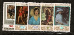 1987-1988 Bulgaristan Klasik Tablolar ve Ressamlar Temalı Damgalı Pul Lotu - Özel Kartelasında PPT3329 - 