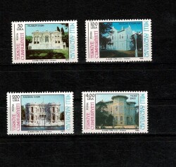 1987 - 1988 Türkiye Cumhuriyeti Milli Saraylar Serisi Posta Pulları (4 Adet, Damgasız / MNH) PPT2552 - Gökçekoleksiyon