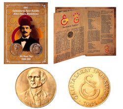1987 - Galatasaray Spor Kulubü Ali Sami Yen 1886-1951 Özel Kit İçerisinde Altın Hatıra Madalyon MVMG1 # - Gökçekoleksiyon