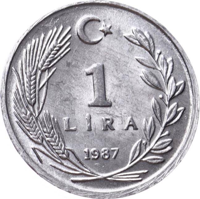1987 Yılı 1 Lira - ÇİL TCM3146 - 1