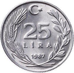 1987 Yılı 25 Lira - ÇİL TCM3230 - 1
