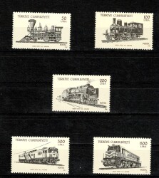 1988 Tarihi Lokomotifler Tam Seri Pul - Damgasız (MNH) PPT2538 - Gökçekoleksiyon