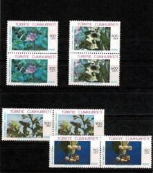 1988 Türkiye Cumhuriyeti Şifalı Bitkiler Serisi Posta Pulları (4 Farklı Çeşit, İkili Per / Çift, Damgasız / MNH) PPT2553 - Gökçekoleksiyon