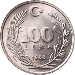 1988 Yılı 100 Lira - ÇİL TCM3156 - 1