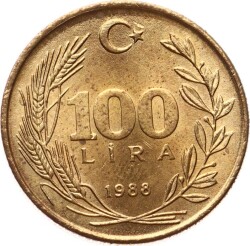 1988 Yılı 100 Lira - ÇİL TCM3169 - Gökçekoleksiyon
