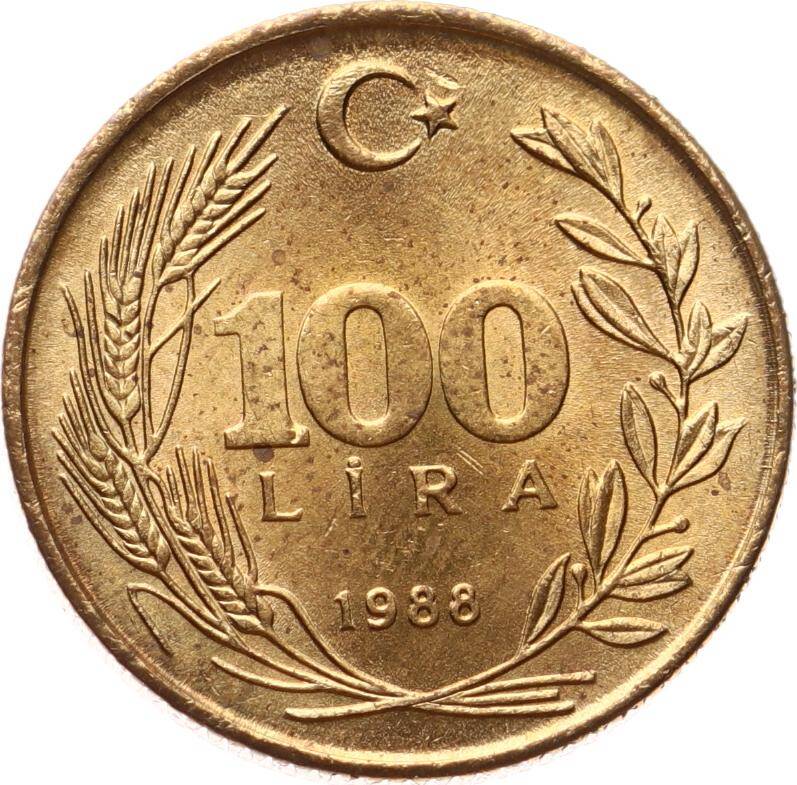 1988 Yılı 100 Lira - ÇİL TCM3169 - 1